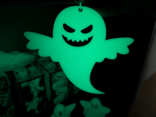 Leuchtende Halloween Geister – Selbstleuchtende Fensterdeko für Innen - DrucktWieNix - 