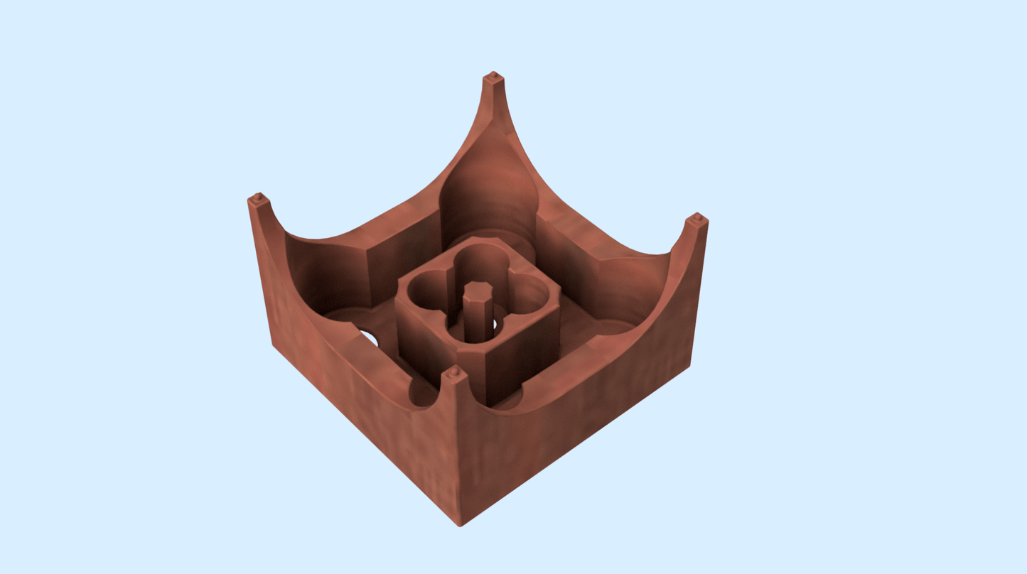 Vial Flaschen Halter 9 x 9 cm – stapelbar und passend für ISO Vials - DrucktWieNix - 