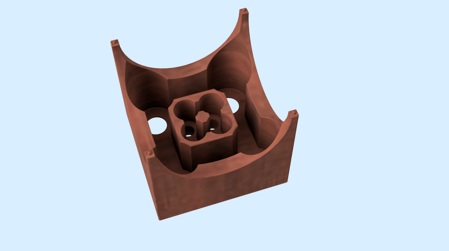 Vial Flaschen Halter 9 x 9 cm – stapelbar und passend für ISO Vials - DrucktWieNix - 